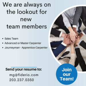 Infographic that promotes Fiderio & Sons are searching for new team members to join their team